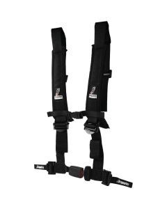 DragonFire Racing Harness Restraint - Black - H-Style - 4-Point - EZ-Adjust - 2" Buckle - 14-0800