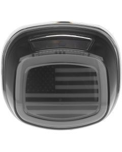 Kuryakyn Tracer Smoke US Flag LED Taillights with License Light 2926