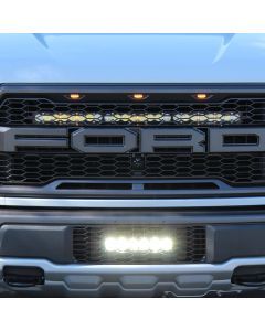 Baja Designs Lower Grille Light Bar Kit 10 inch OnX6+ Series Driving/Combo Pattern Clear Lens For Ford F-150 Raptor 2017-2020 447557