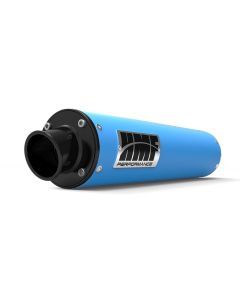 HMF Muffler Can-Am Outlander 1000 13-24 Octane Blue Performance Slip On Exhaust Black Turn Down End Cap