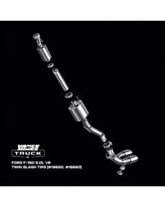 Vance & Hines HoleShot Twin Slash 2-2 Cat-Back Exhaust Stainless Steel 19650