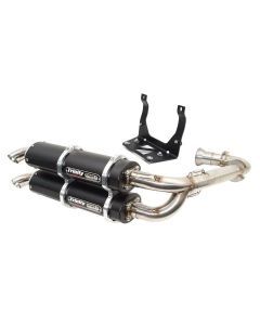 Trinity Racing Stage 5 Dual Full System Exhaust Black Muffler TR-4161D-BK
