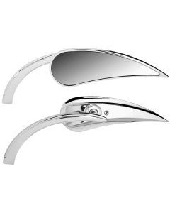 Arlen Ness Micro Chrome RAD II Teardrop Right Side Mirror Harley or Metric EACH