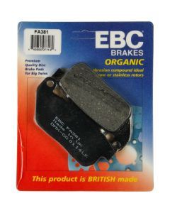 EBC 1 Pair Premium SFA Organic OE Replacement Brake Pads MPN FA381