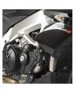 R&G Racing Black Aero Style Crash Protection Bobbins For 2015-2020 Aprilia Tuono V4 1100 Factory ABS