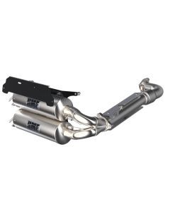 HMF Muffler Polaris RZR Turbo R 22-25 Stainless Titan-QS Dual Full System Exhaust Billet End Cap