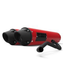 HMF Muffler Honda Talon 19-24 Red Performance Dual Full System Exhaust Blackout Euro End Cap