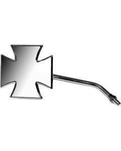 Emgo - 20-34842A - Maltese Cross Mirror, 10mm Euro or Japanese Models L.H.