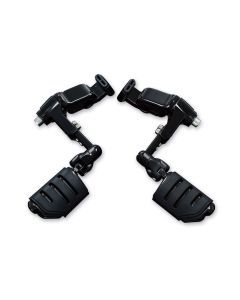 Kuryakyn Gloss Black Ergo Cruise Mounts Trident Dually ISO Pegs Honda Goldwing