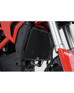 R&G Racing Black Aluminum Radiator Guard For 2013-2014 Ducati Hypermotard