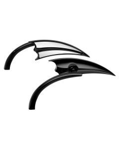 Arlen Ness Micro Black Scoop Right Side Mirror Harley or Metric EACH New