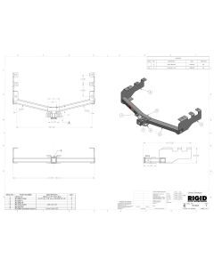 Rigid Hitch (R3-0860) Class IV, 2" Receiver Hitch fits Select Chevrolet Silverado, GMC Sierra Models (No HD Models)