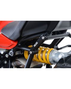 R&G Racing Black Footrest Delete Blanking Plates For 2016-2018 Ducati Monster 1200