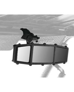 ATV/UTV Tek Center Rear View Mirror with Dual Blindspot Mirrors Black