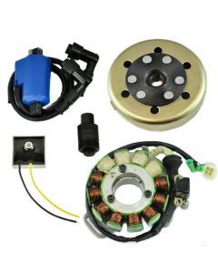 RMStator 200 W Stator And Regulator Rectifier, CDI Box, Ignition Coil and Flywheel Puller Kit