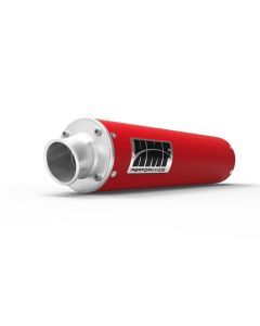 HMF Muffler Kawasaki Brute Force 750 12-14 Red Performance Slip On Exhaust Turn Down End Cap