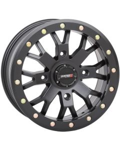 System 3 SB-4 Beadlock 14x7 ATV/UTV Wheel - Matte Black (4/156) 4+3 [14S3-3157]