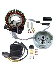 RMStator Stator Kit With Machined Aluminum Mosfet Regulator , Flywheel , Crankcase Cover Gasket And Puller Tool