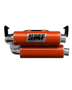 HMF Muffler Dual Full System Performance Exhaust Red - Can-Am Turn Down Brushed End Cap For Can-Am Outlander 1000/850 2025-2026 14656637671