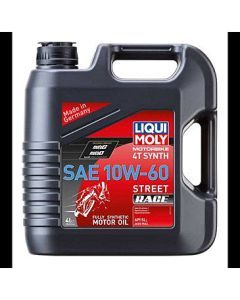Liqui Moly 4L Synthetic 4T SAE 10W60 Motorbike Street Race Motor Oil 20072