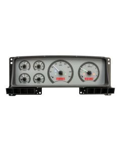 Dakota Digital 1987-1991 Ford Pickup/Bronco VHX Silver Red Display Gauge Kit VHX-87F-PU-S-R