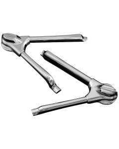 Harley FXSTB Softail Night Train 2000-2005Swingarm Cover Set Chrome by Kuryakyn