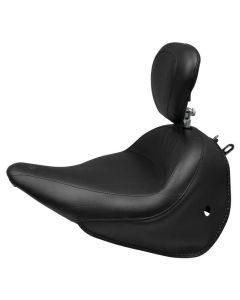 Mustang Wide Plain Vintage Solo Seat With Backrest Black For Harley-Davidson Softail Deluxe EFI 2016-2017 79914