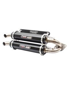 Trinity Racing Stage 5 Dual Slip On Exhaust Black Muffler TR-4118S-BK
