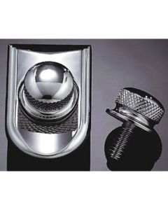 KURYAKYN CHROME SEAT SCREW AND BEAUTY CAP FOR HARLEY-DAVIDSON MODELS EACH 9035