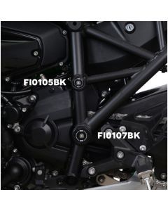 R&G Racing Black Frame Plug LHS Lower For 2015-2020 Kawasaki Ninja H2 ZX1000