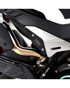 R&G Racing Black Rear Foot Rest Delete Blanking Plates For 2023-2024 CF-Moto 800NK Sport