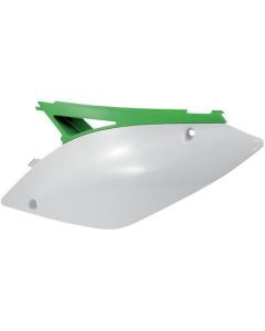 Acerbis White/Green Side Number Plate for Kawasaki - 2141731050