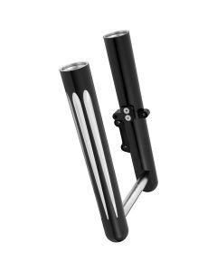 Arlen Ness Hot Fork Legs Lower Sliders Dual Disc Deep Cut Black Harley 14-17 FL