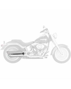Vance & Hines Twin Slash 3in 2-2 Slip-On Exhaust Chrome 16844