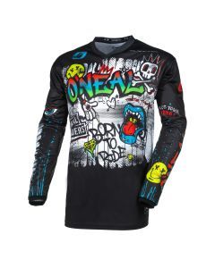 Motocross Jersey 242 O'Neal Element Rancid Black / White Motocross Jersey