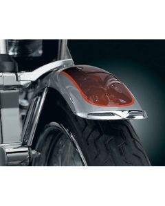 KURYAKYN CHROME FRONT FENDER TIP FOR HARLEY DAVIDSON NARROW FRONT FENDERS 9012