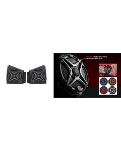 SSV Works Front Kick 6.5" Speaker Pods With Grey Grilles For Kawasaki KRF1000 20-22