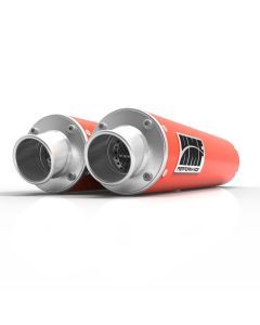 HMF Muffler Can-Am Renegade 1000 12-25 Can-Am Red Performance Dual Slip On Exhaust Turn Down End Cap