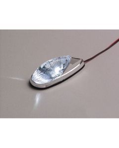 K&S 25-9504B Led Marker Lights, MinI-Flush Mt Chrome Body, Wht/clr 1 Led
