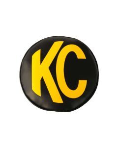 KC HiLiTES Cover; 6" Vinyl Black w/ Yellow KC Soft (pr) 5102