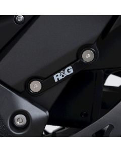R&G Racing Black Footrest Delete Blanking Plates LHS BLP0104BK