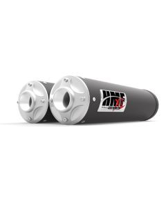 HMF Muffler Can-Am Maverick Turbo 15-17 Gun Metal Titan-XL Dual Slip On Exhaust Billet End Cap