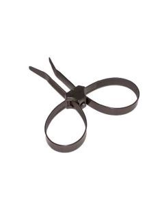 Dual Clamp Releasable Cable Ties - 13" x 1/2" - 10-Pack, Black