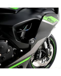 R&G Racing Red Aero Style Non-Drill Crash Protectors For 2024-2024 Kawasaki Ninja ZX6R ZX636