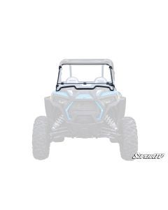SuperATV Polaris RZR XP 1000 2019-2023 Flip Down Windshield Scratch Resistant Polycarbonate - Clear FDWS-P-RZR1K-002-70