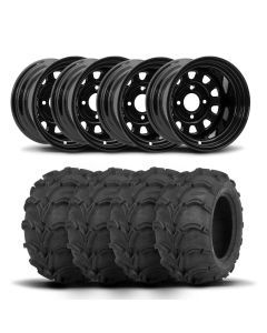 ITP Delta Steel 12" Wheels And Mud Lite Tires [30x12-12]