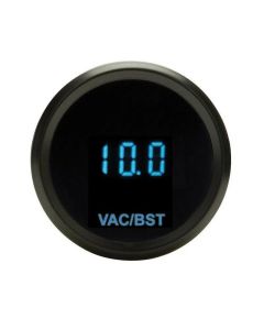 Dakota Digital Solarix 2-1/16" Round Vacuum Boost Gauge & Sensor Blue SLX-09-5