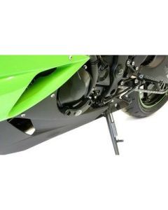 R&G Racing Black Engine Case Sliders LHS For 2009-2012 Kawasaki Ninja ZX6R ZX600R