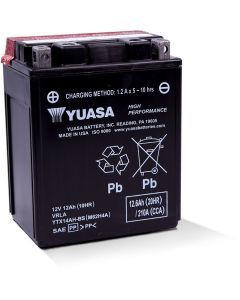 Yuasa Maintenance Free YTX14AHBS 12 Volt Battery YUAM62H4A