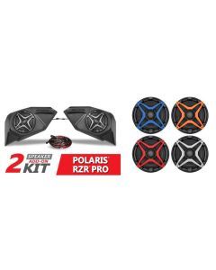 SSV Works Rear 6.5" Add On Speaker Pods With Orange Grills For Polaris RZR Pro 20-22
